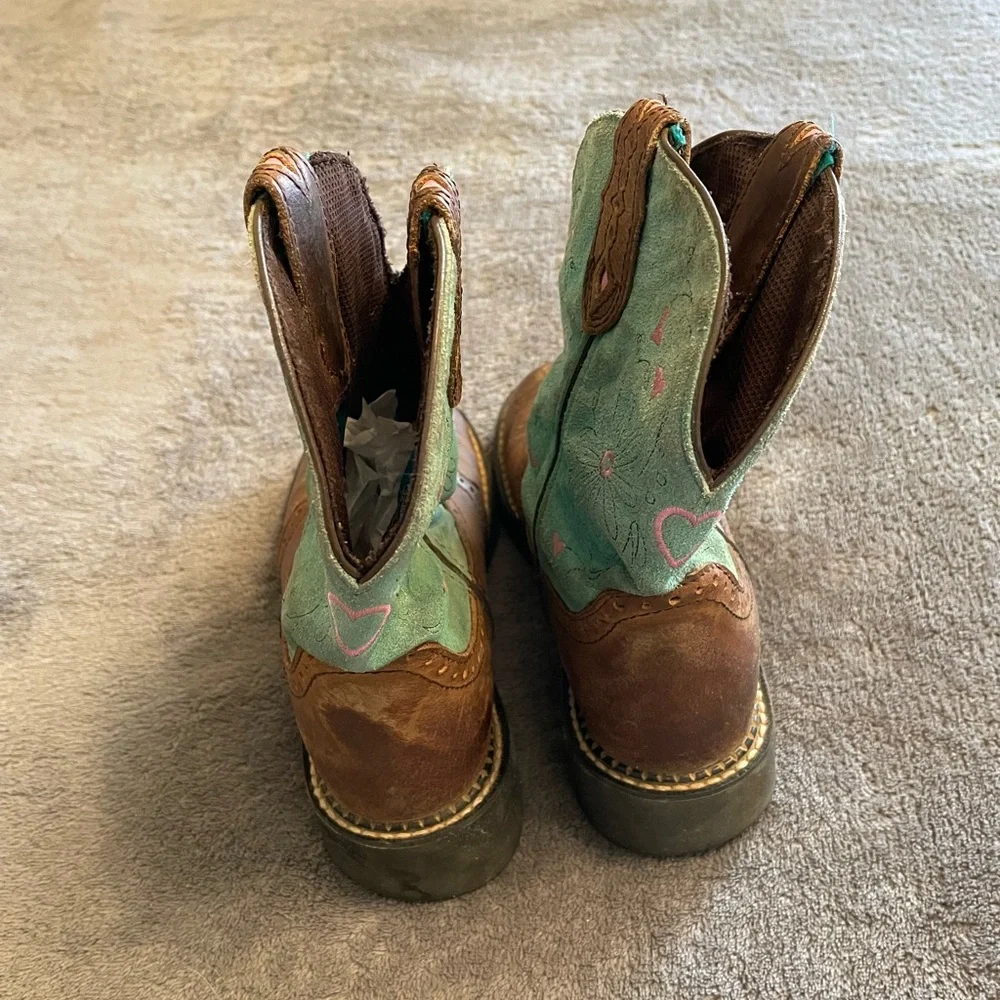 Justin Boots Girls Embroidered Boots
